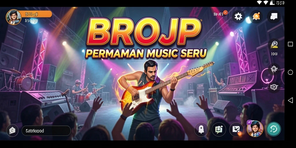 Screenshot gameplay BROJP menampilkan antarmuka pengguna yang menarik dan interaktif.