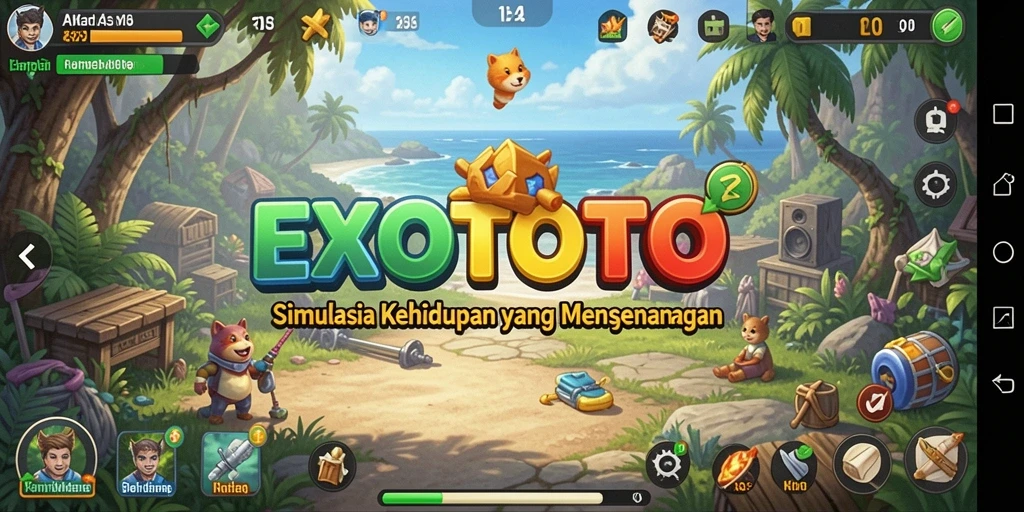 Screenshot EXOTOTO menunjukkan keseruan gameplay simulasi yang mendalam.