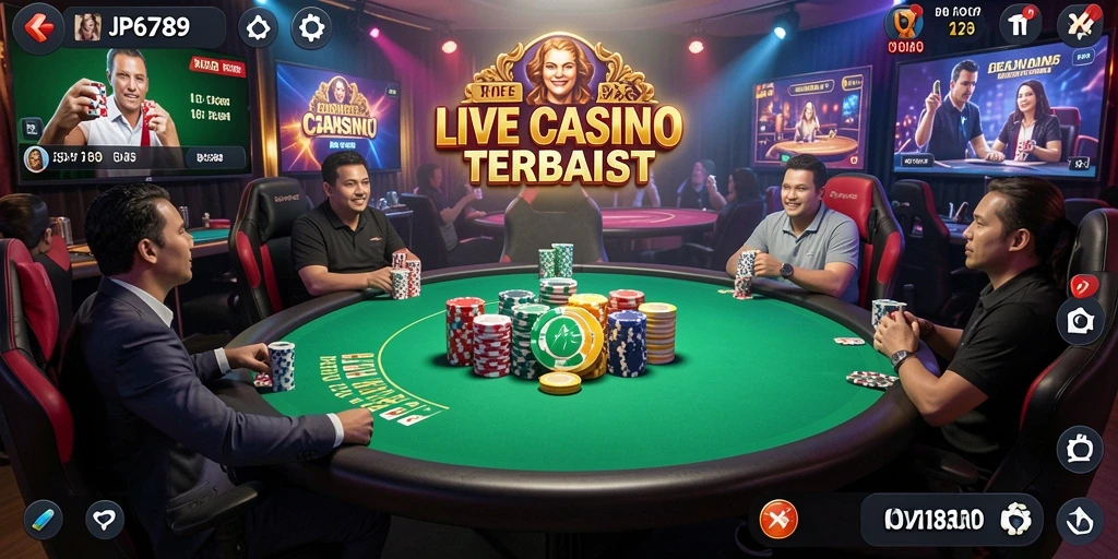 Tampilan gameplay Live Casino yang mendebarkan di JP6789.