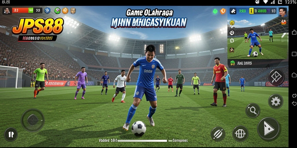 Screenshot utama JPS88 menampilkan aksi olahraga yang intens.