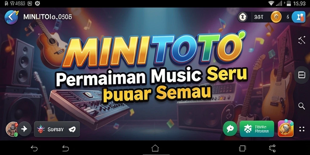 Tampilan gameplay menarik dengan berbagai tantangan musik.