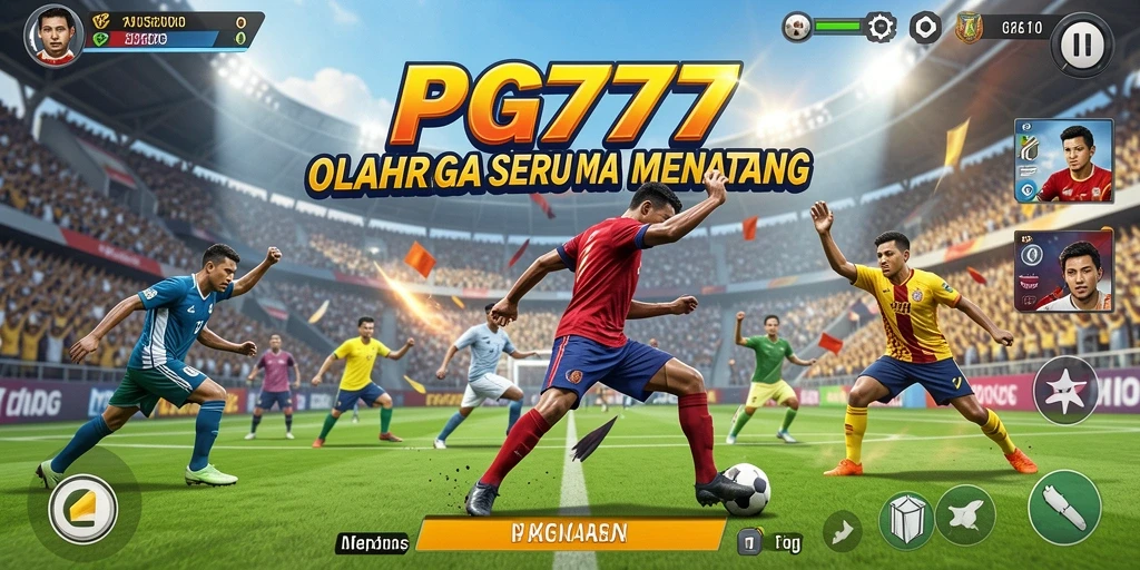 Screenshot utama PG777 yang menampilkan gameplay olahraga yang dinamis.