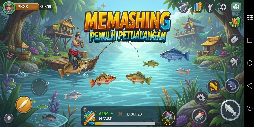 Gameplay PK88 yang seru dan menantang dalam memancing.