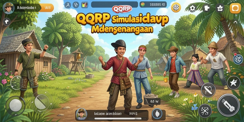 Screenshot gameplay QQRP menampilkan aksi seru dan interaksi karakter.