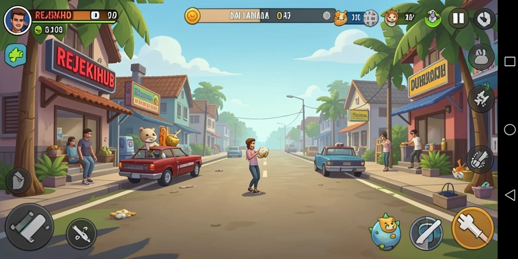 Tampilan gameplay REJEKIHUB yang menarik dan penuh warna.