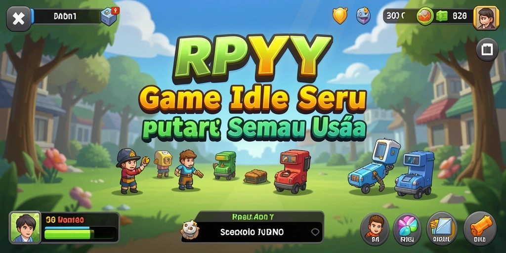 Screenshot utama RPYYY menunjukkan gameplay santai dan menyenangkan.