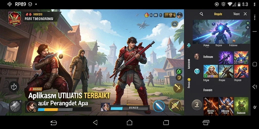 Tampilan utama RR89 yang intuitif dengan berbagai fitur utilitas.