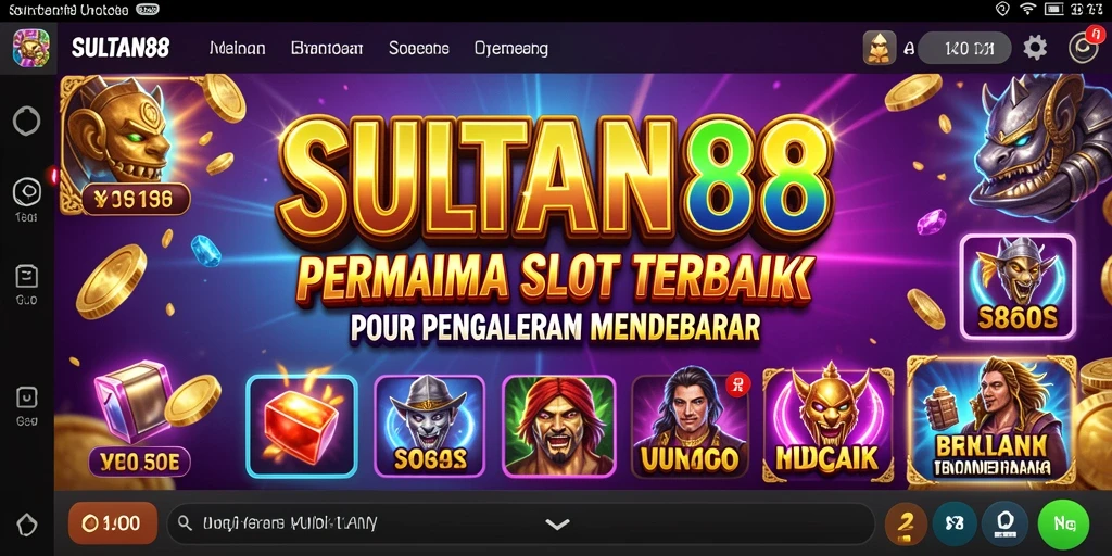 Tampilan gameplay mendebarkan dari SULTAN88 dengan berbagai simbol dan animasi.